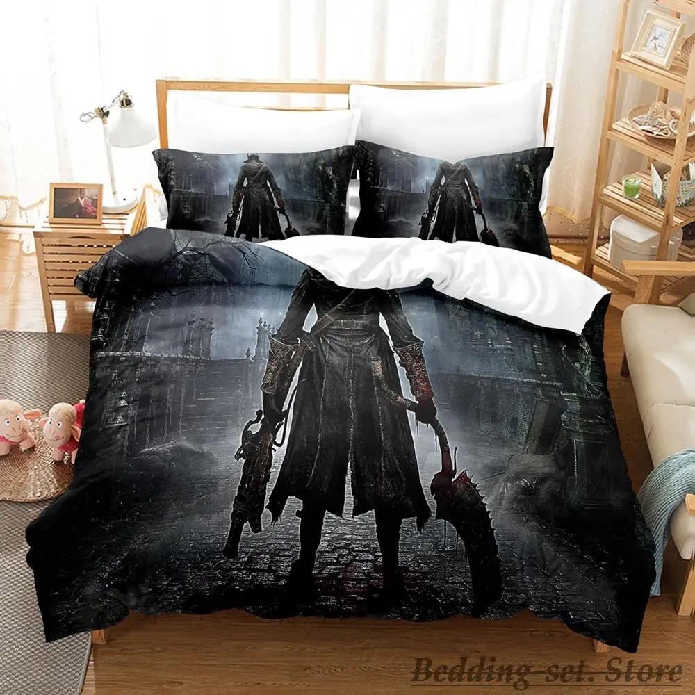 New Bloodborne Lady Bedding Set Single Twin Full Queen King Size Bed Set Adult Kid Bedroom Duvetcover Sets Anime Game