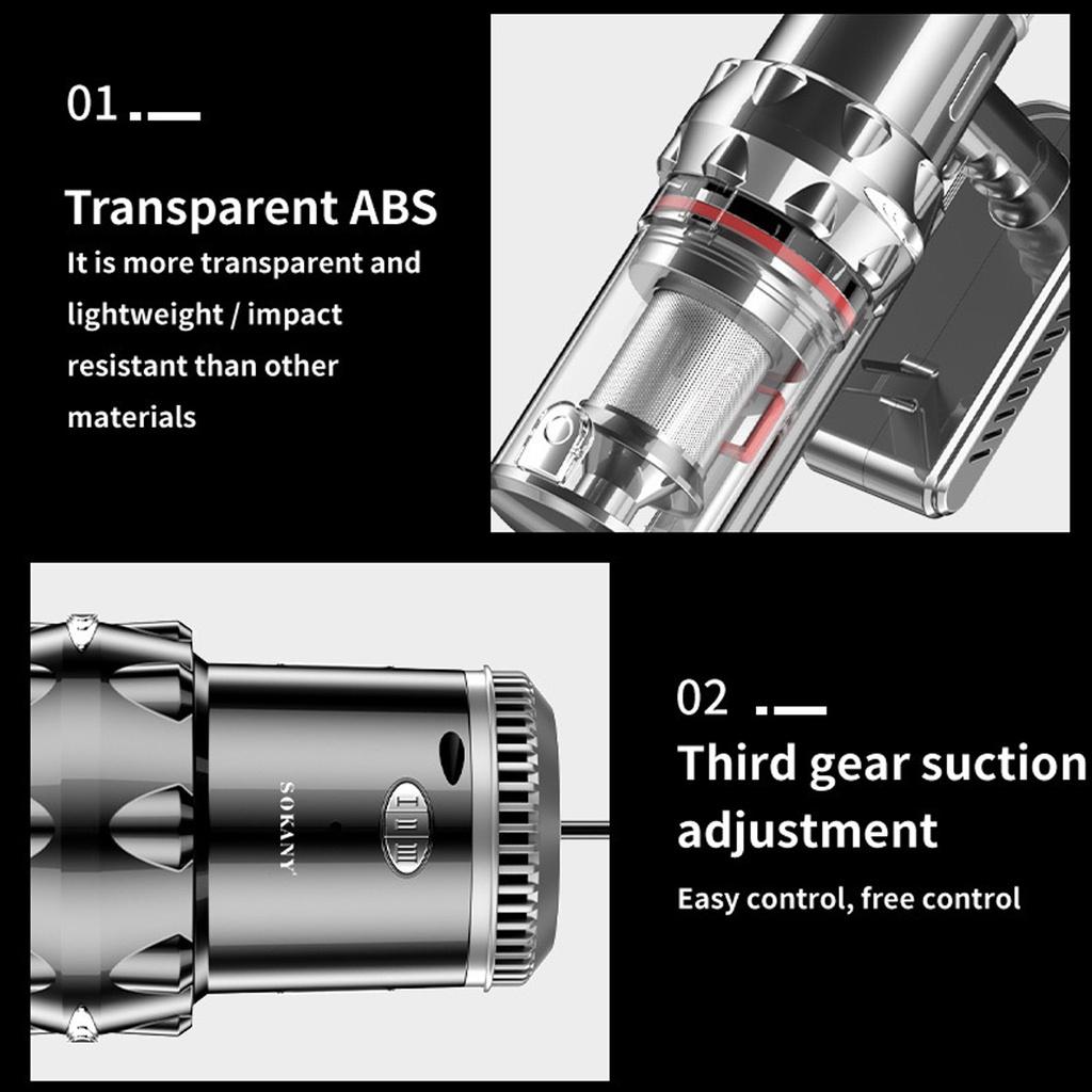 2000W Cordless Handheld Stick Vacuum Cleaner Lightweight High Suction Wireless Home/Car Portable Vacuum Dust Mite Killer