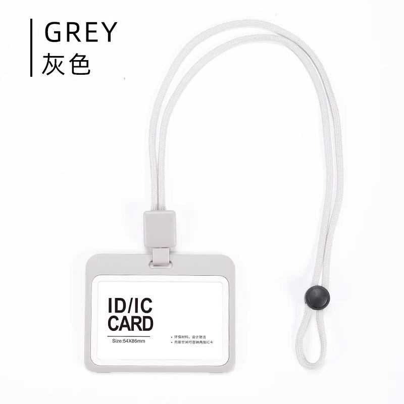 Hard Plastic ID Accessories with Lanyard Badge Holder Transparent Identification Card Holder Portable Cardholder