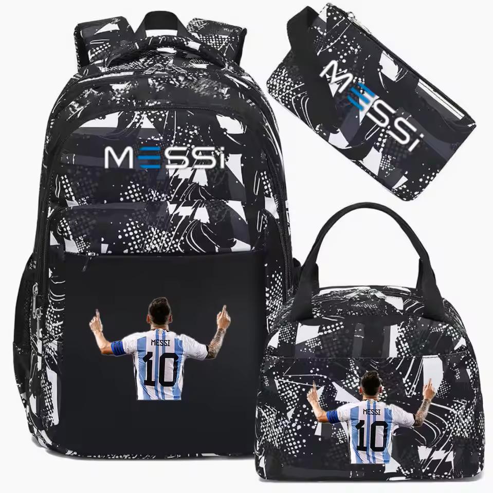 Nieuwe Voetbal Messi Rugzak voor Tiener Jongen Meisje Terug naar School Tas Student Schooltas Vrije Tijd Reizen Sport Casual Rugzakken