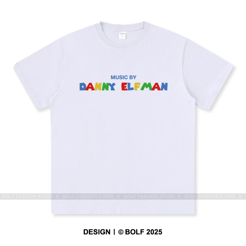 Women's Music By Danny Elfman Printed T-Shirt 100% Cotton Oversized Graphic Tees for Men Summer Tops Film Score Streetwear