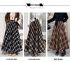 Thickened Warm Wool Retro Plaid Umbrella Skirt - 2025 Autumn/Winter Collection