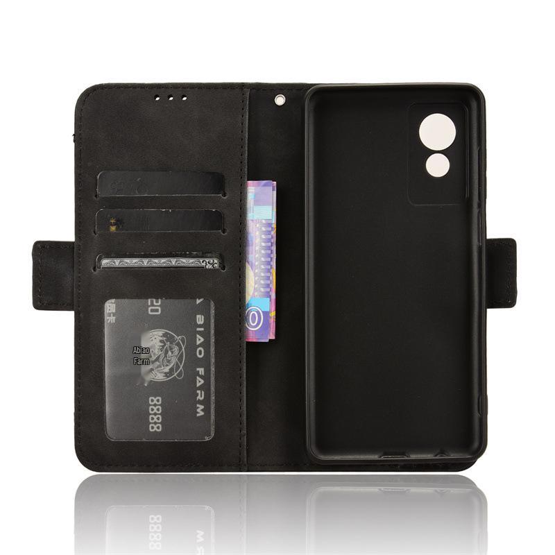 Leather Flip Case with Multi-Card Slots for TCL 501 4G Phone (Model: T433D)