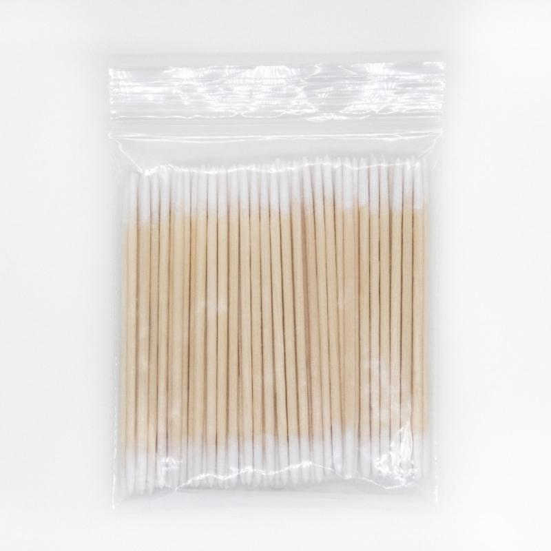 100Pcs Double Ended Precise Beauty Cotton Swabs User Friendly Wooden Stick Makeup Tool for Professional Correction Use