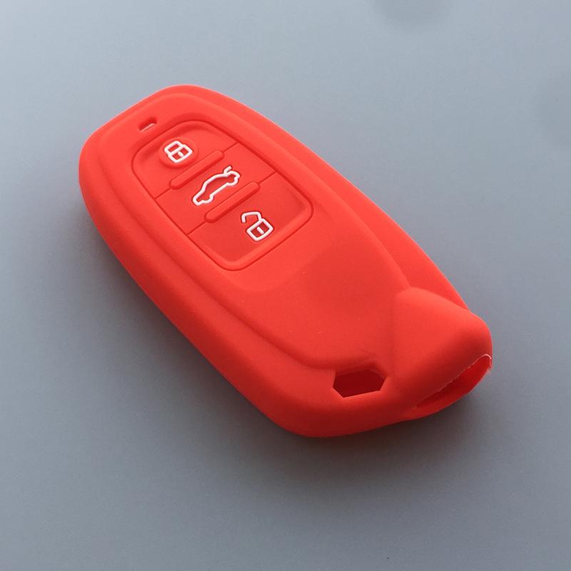 

Silicone Car Key Cover Case for For Lamborghini Huracan Aventador Suede 3button Key красный