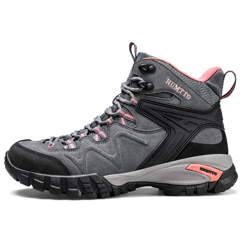 Hantu hiking shoes outdoor high-top non-slip spring and autumn waterproof hiking boots climbing shoes sports desert hiking shoes 36