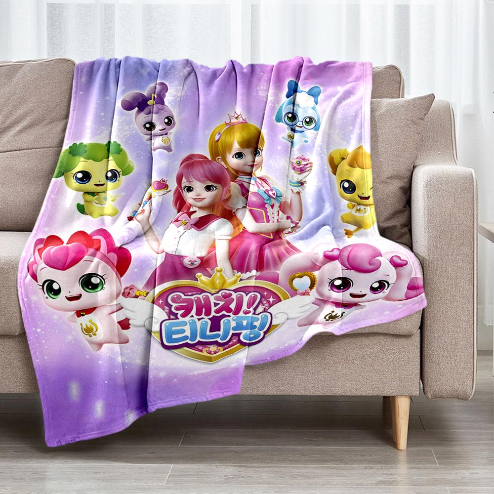 Twinkle Catch Teenieping Theme Printed Blanket - Perfect for Couch, Bed, Travel & Outdoor Use | Machine Washable, Cozy & Durable.