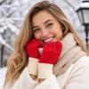 Windproof Winter Knitted Gloves Thickened Cycling Gloves Fashion Touch Screen Gloves  for Men Women