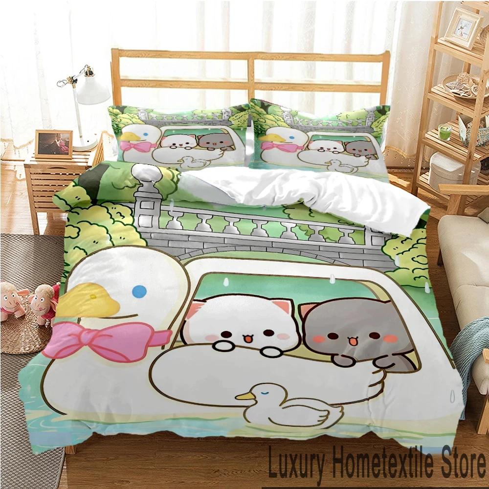 Druk 3D Bubu Dudu Kreskówkowy Niedźwiedź Panda Pościel Chłopcy Dziewczynki Rozmiar Pojedynczy Queen King Poszewka na Kołdrę Poszewka na Poduszkę Łóżko Chłopcy Dorośli