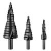 Spirals Grooved Peeling Drill with Round Shank, Sheet Metal Drill Bit, Step Drill for Metal, Taper Drill Diameter 4-32mm