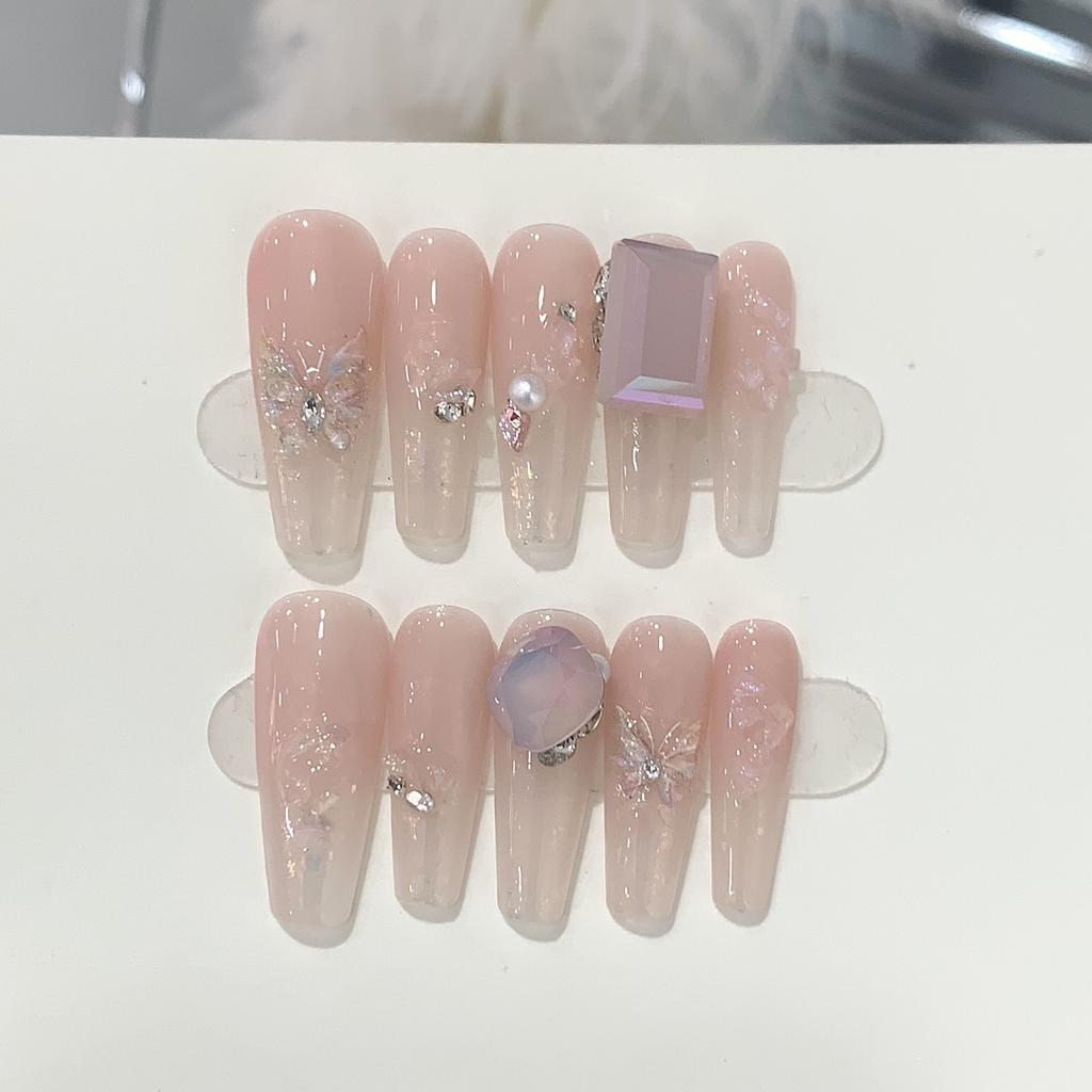 Pure Girly Three-dimensional Relief Butterfly Gravel Dream