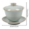 Ceramic Gai Wan Tea Set Chinese Traditional-Gaiwan Tea Bowl Tea Set Present For Friends Family