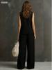 2026 European-American Linen Summer Set: Sleeveless Vest + Wide-Leg Pants - Gentle, Effortless Style