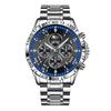 LOUIE JUELEN  45MM Men's Business Coin Alloy Case Wristwatch Pointer Simple Multi-Function Luminous Waterproof Quartz Watch