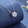 New Simple Single Crystal Clavicle Chain 925 Sterling Silver Pendant Necklaces   XL025