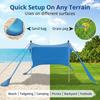UPF50+ Beach Tent Sunshade 6.5x6.8ft Portable Pop-up Canopy with Windproof Ropes Storage Bag for Family Fishing Backyard Picnic