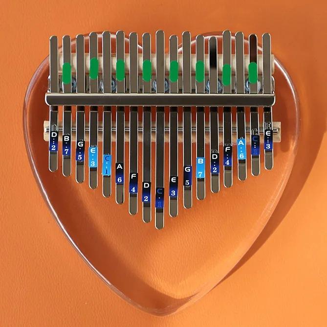 Průhledné Profesionální Kalimba Klávesové Nástroje 17 Tónů Roztomilá Kalimba Krásný Dárek Hudební Nástroj Učení Volný Čas Zábava Prstové Piano