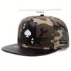 King Leather Playing Card Embroidered Baseball Caps Hip Hop Caps For Men Women Outdoor Sun Hat Unisex Adjustable Snapback Hats