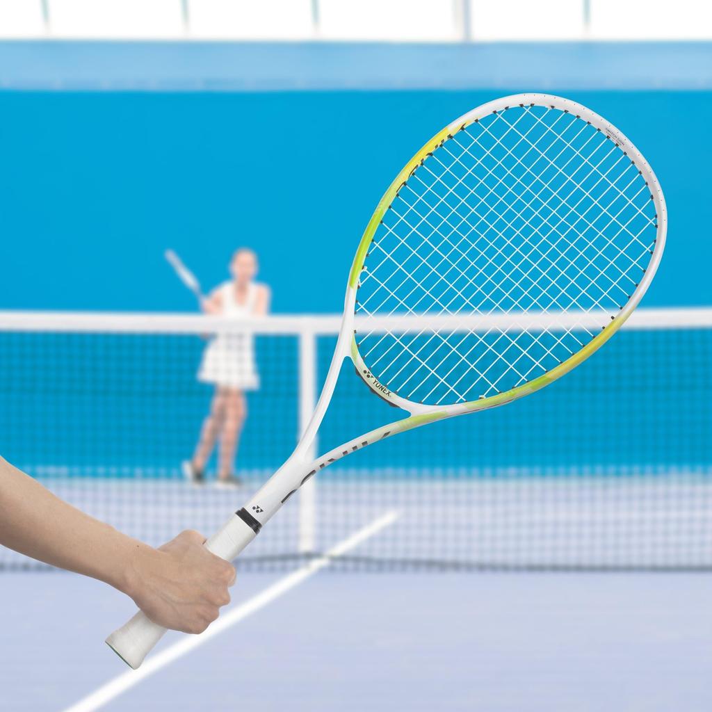 YONEX Soft Tennis Air Lime G0 ARDG Racket, Pre-strung, Beginner's, Ride, Yellow,