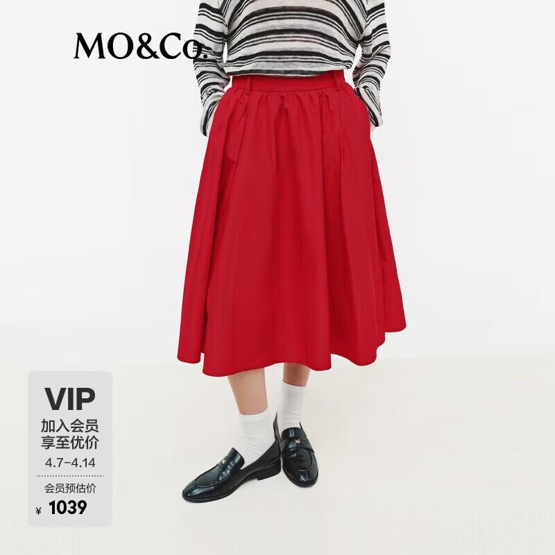 MO&Co. A-Line High-Waist Midi Skirt