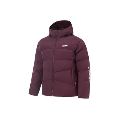 Li Ning Cba Bol Kesim Kapüşonlu Logolu Pamuklu Ceket Erkek ceketleri AJMV069-8