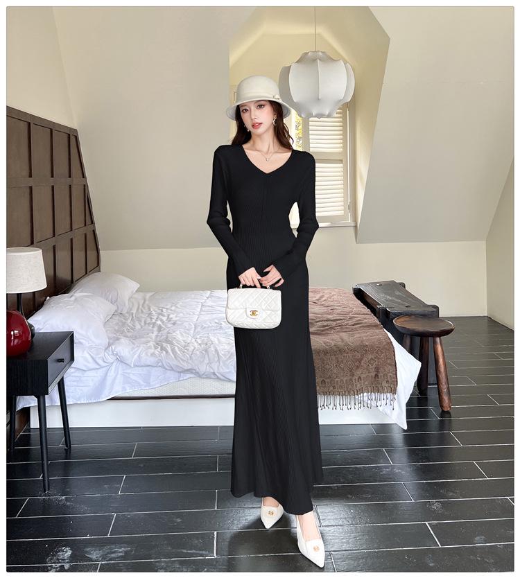 High-Quality Autumn Winter Knit Fishtail Sweater Dress