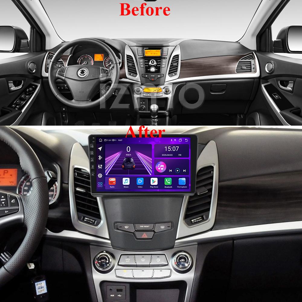 Android Car-Play Car Radio For SsangYong Korando 3 Actyon 2 2013-2017 Multimedia Player Head Unit Stereo GPS Navigation BT WIFI,8 CORE ,2+32GB
