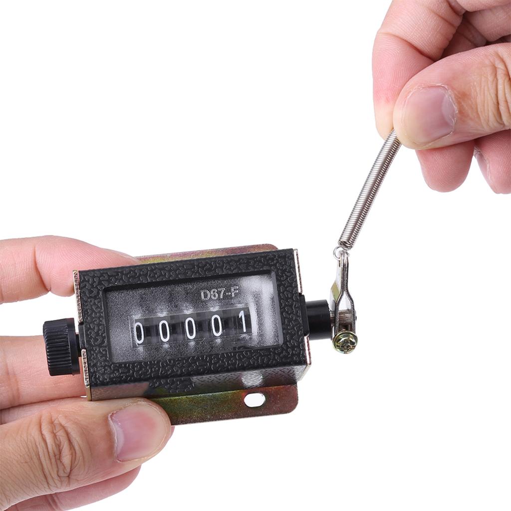 D67‑F 5 Digit Mechanical Resettable Manual Hand Pull Stroke Tally Counter Mechanical Counter