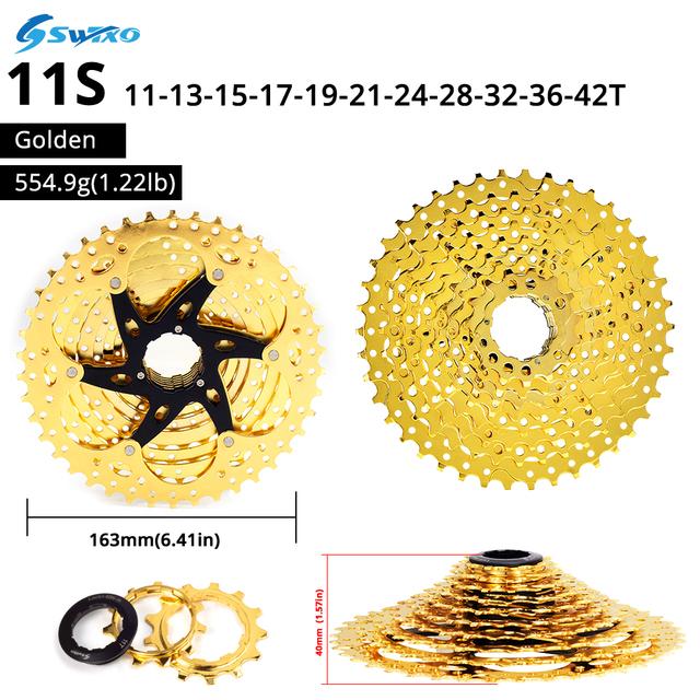 SWTXO Fahrradkassette 12 11 10 9-Gang-MTB-Ratsche HG 8 V 9 V 11 V 12 V 10 V Mountainbike-Kettenrad 32/36/40/42/46/50T