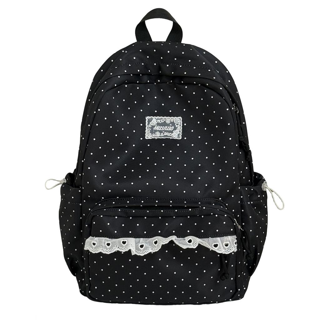 Schoolbag corduroy cute girl heart backpack, Korean ins small fresh junior high school student schoolbag women's lightweight backpack