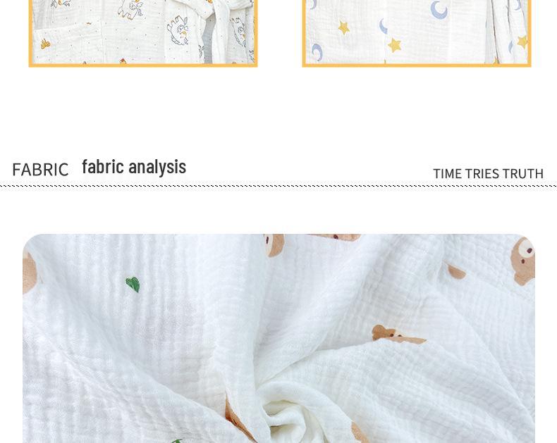 Summer Cotton Gauze Bathrobe and Skirt Pajamas