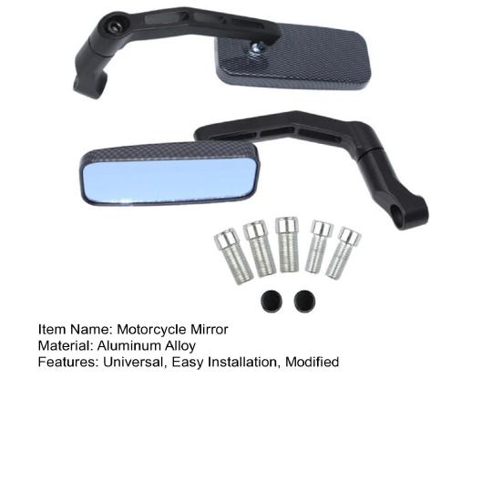 1 Pair Motorcycle Rearview Mirror Modified Side Mirror with Screws Universal Aluminum Alloy Motorbike Rear View Mirror Motorcycle Accessories