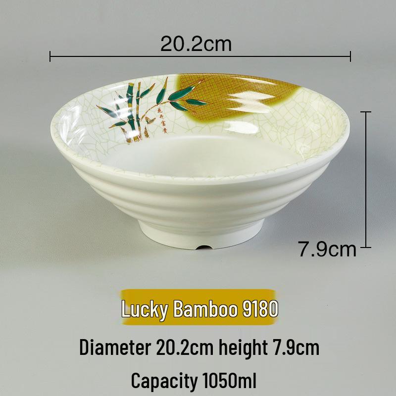 Melamine Ramen Bowl: Porcelain-Like, Large Mala Tang Soup & Noodles Bowl for Wontons & Luosifen