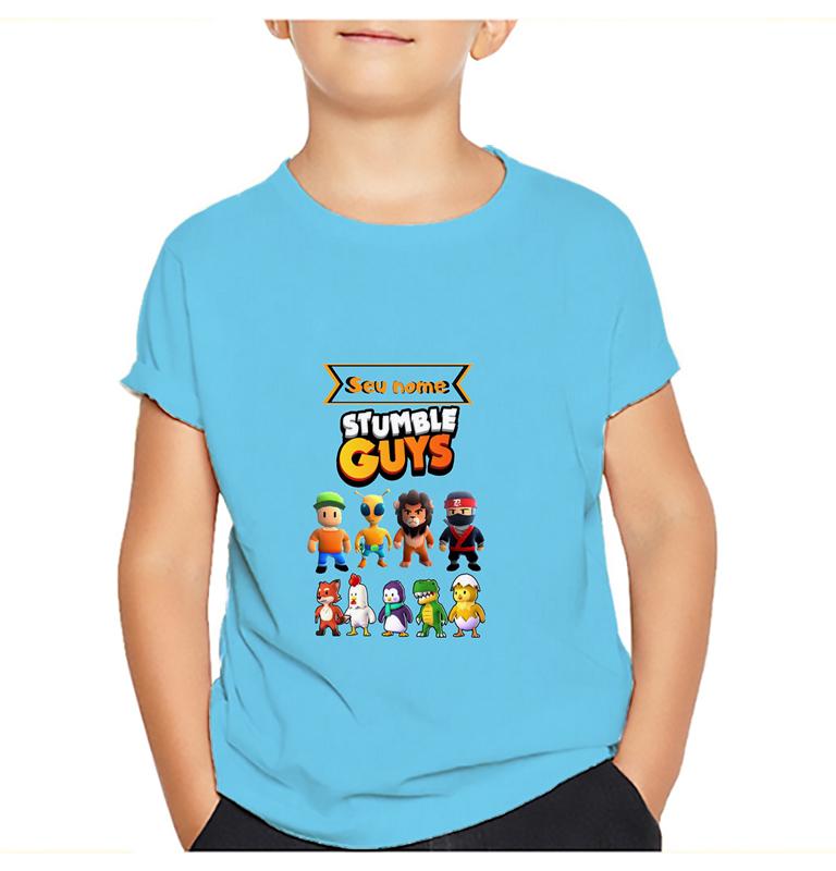 Çocuklar Stumble Erkekler Tişörtleri Stumble Oyunu Karikatür 3D Baskı Kısa Kollu Erkek/Kız O-Yaka Moda Tişört Erkek Çocuk Tişörtleri Üstler Giyim