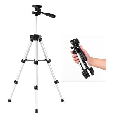 Mini Statyw Biurkowy Stop Aluminium Śruba 1/4 Cala 21cm 65cm Regulowana Wysokość dla Smartfona Transmisji na Żywo Kompaktowe Światło LED Wideo Aparat Cyfrowy