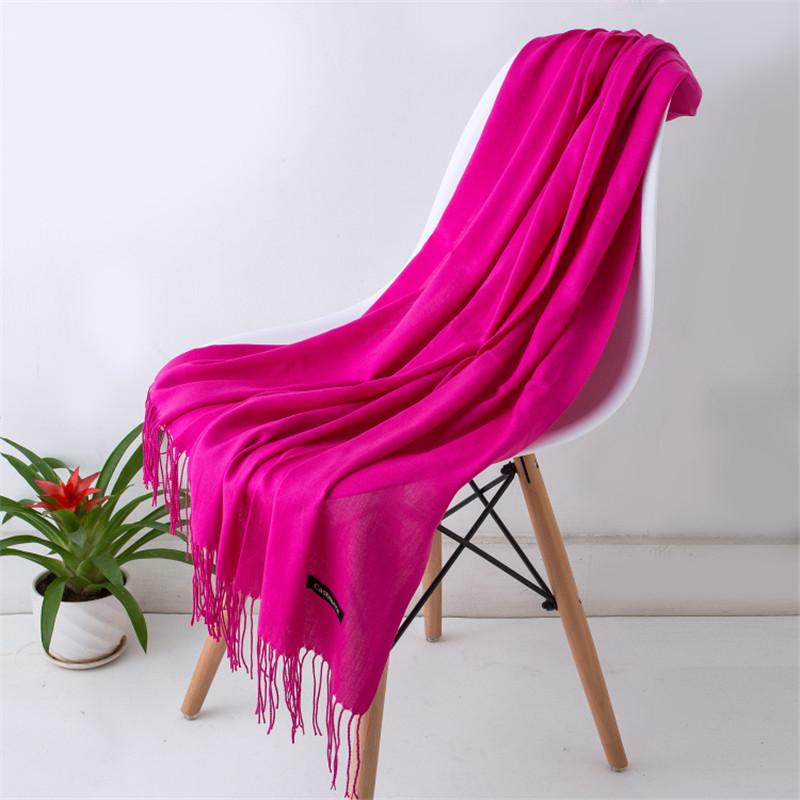 Summer Women Hijab Scarf Thin Shawls And Wraps Lady Solid Female Hijab Stoles Long Cashmere Pashmina Foulard Head Scarves