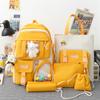 Schoolbag Korean Version Ins Small Fresh Girls Backpack Versatile Backpack Cute Transparent Bar Pain Bag Primary and Secondary School Schoolbag