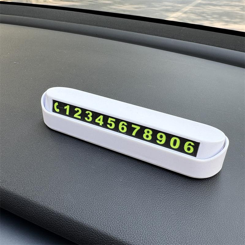Car Temporary Parking Card Phone Number Card Plate Telephone Number Stop Luminous Parking Aid Garage Car Interior