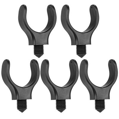 5pcs Plastic Water Pipe Clamps Hose Fixed Outdoor Clips Hook Black 25mm