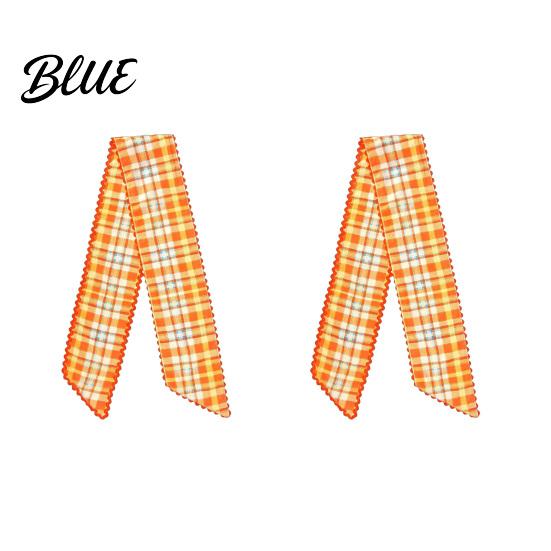 Festival Ribbon Sash Fall Scalloped Wreath for Front Door 55 Inch Plaid Gingham Autumn Thanksgiving Harvest Yard Porch Doorway Indoor Outdoor