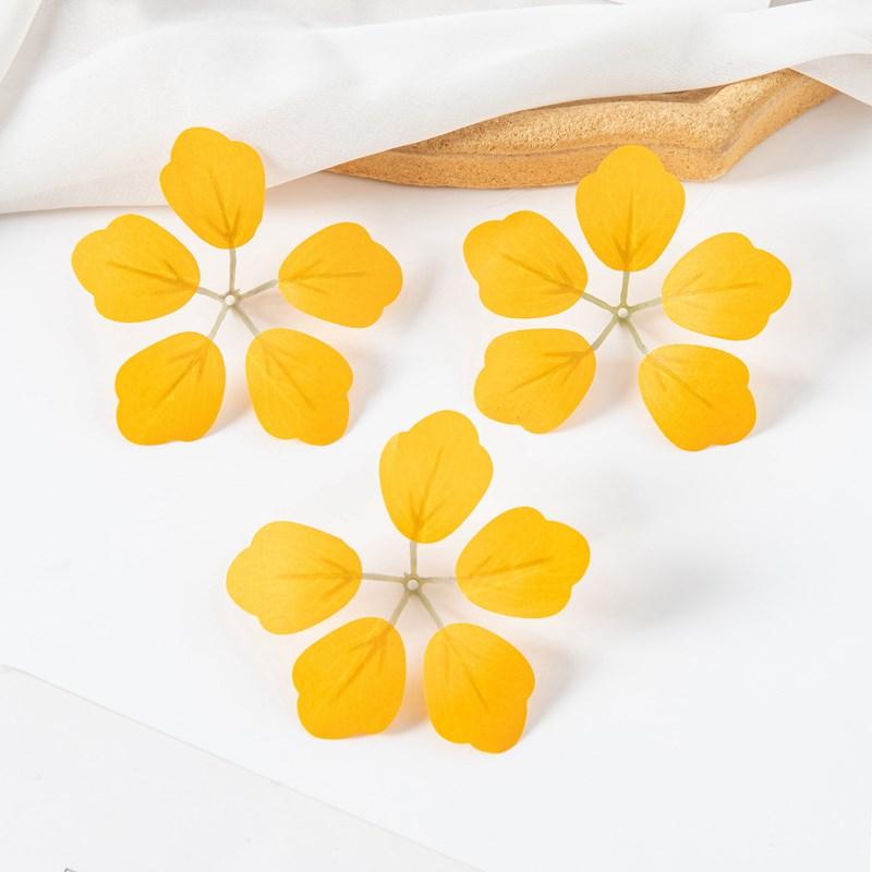 

20 шт. 5 листьев Зеленые растения Искусственные цветы Свадьба Дом Рождество DIY Листва Флористика Ремесло Поддельные цветы Декор Аксессуары жёлтый