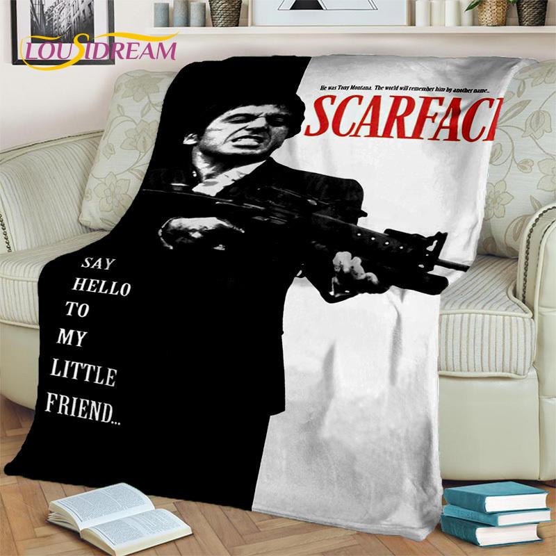 Scarface 3D Classics Movie Tony HD Blanket,Soft Throw Blanket for Home Bedroom Bed Sofa Picnic Travel Office Cover Blanket Kids