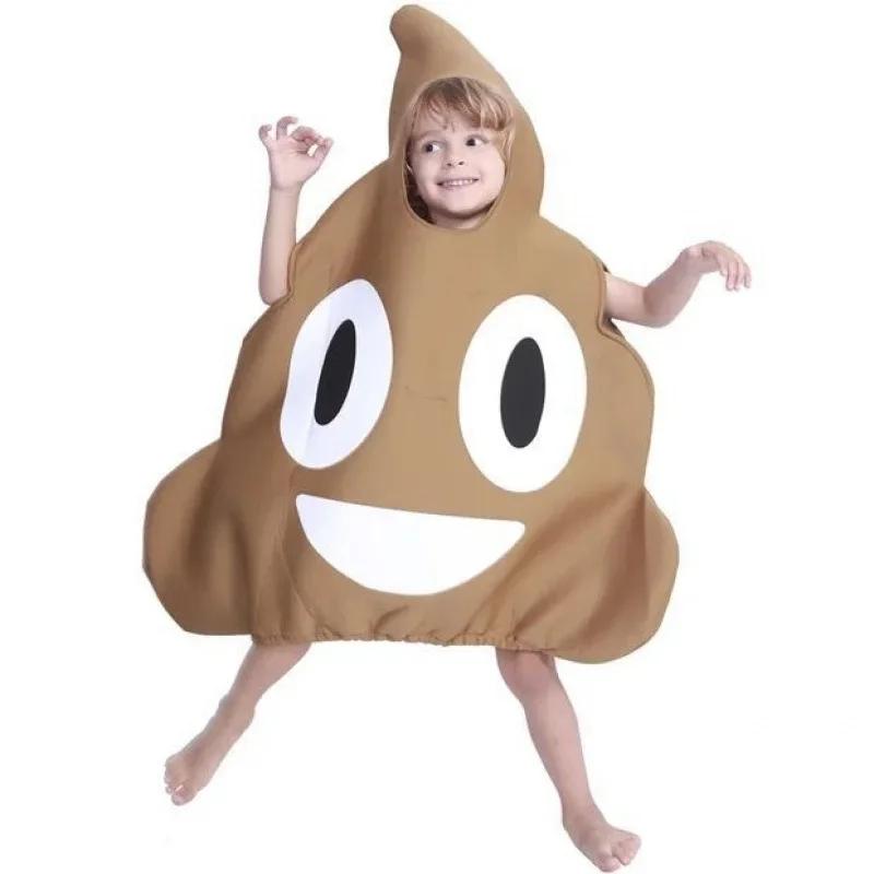 Scary Costumes Adult Kid Play Halloween Costumes Unisex Funny Outfit Party Props One Piece Clothing Cosplay Poop Clothing child 90-140CM