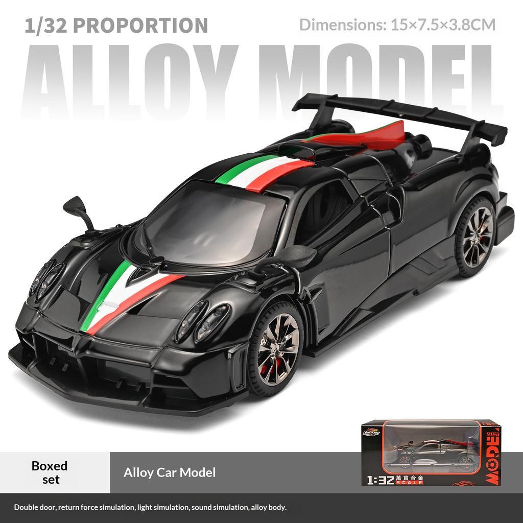 1:32 Alloy Die-cast Pagani Imola Roadster Sports Car Model Simulation Sound and Light Children's Toy Boy Birthday Gift