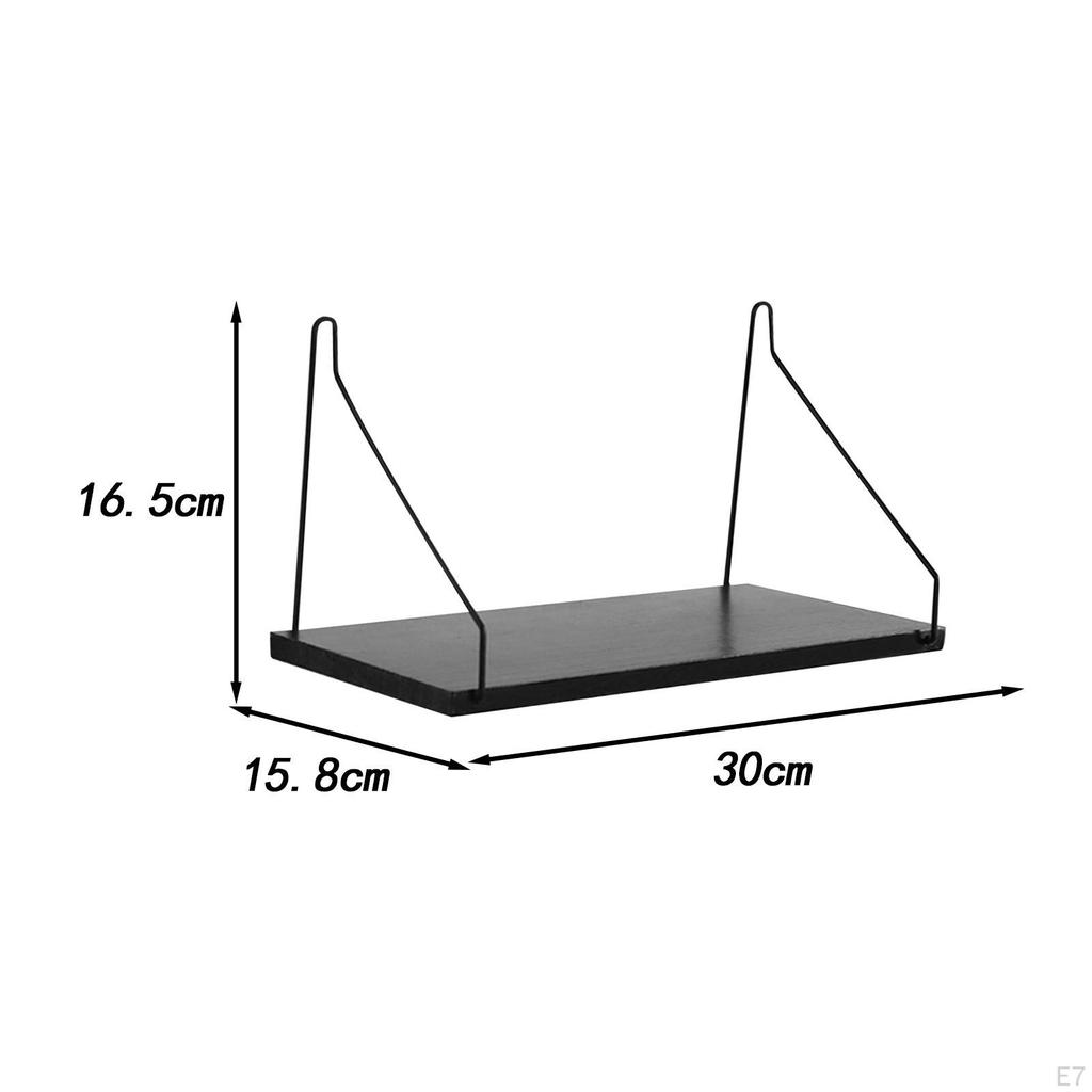 Ledge Shelf Wall Hanging Display Floating Mounted Wood Storage Rack for