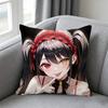 Date A Live Tokisaki Kurumii Pillow Cover Soft Microfiber Pillowcase Home Sofa Decor Surprise Decorative Printed