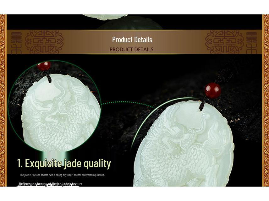 Hetian Jade Qilin Pendant with Certificate