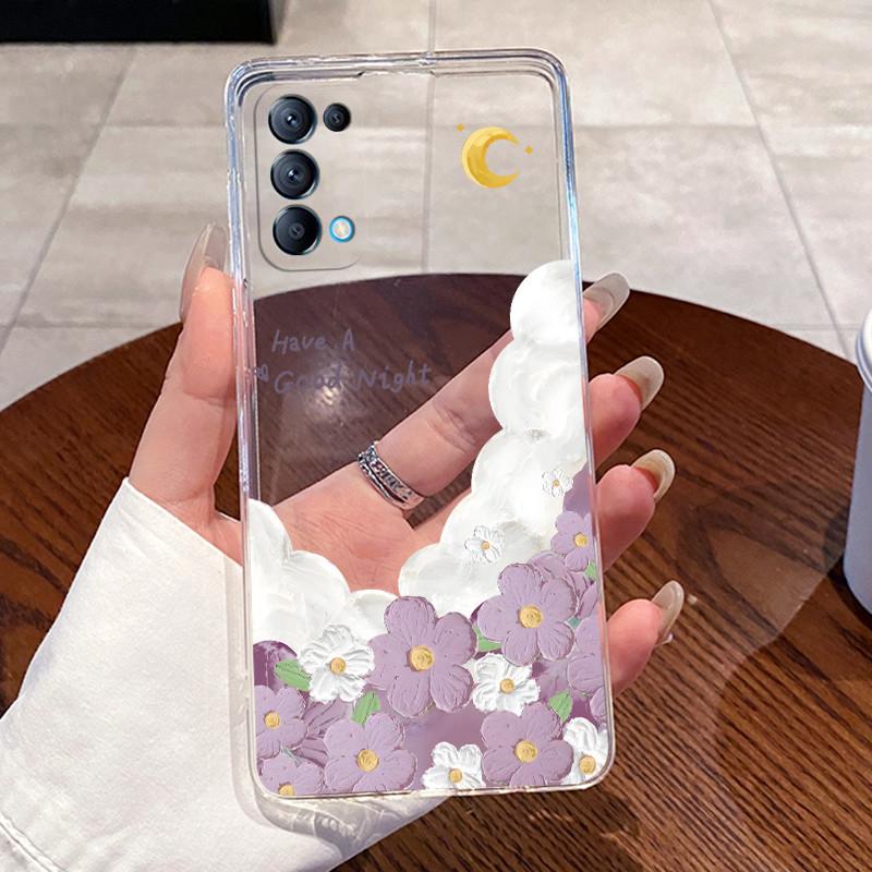 Cases For OPPO Reno 5 5Pro 5K Find X3 Lite Shell Clear Silicone Soft TPU Back Cover For Reno5 K Pro Cute Rabbit Cat Phone Case