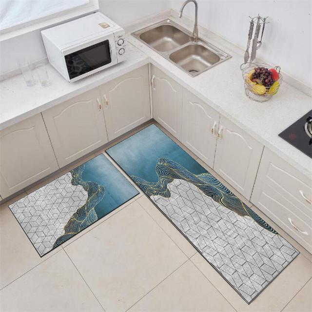 Washable Kitchen Floor Rugs Cute Anti -Slip Long Rug Mat For Kitchen Decoration Outdoor Doormat Interior Entrance Door Mats