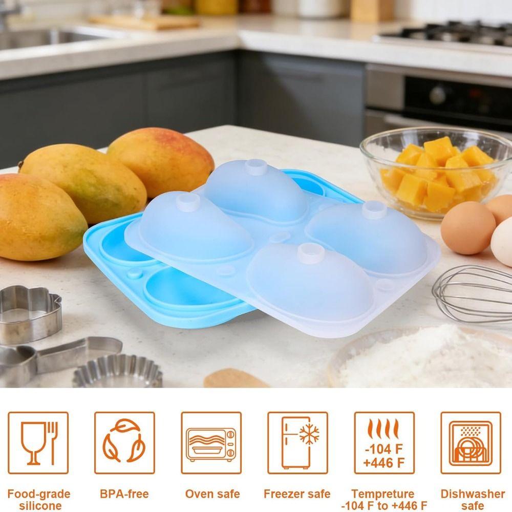 with 2 Funnels Fruit Pudding Mango Molds Silicone Decoration Mould Supplies  Baking Pastry